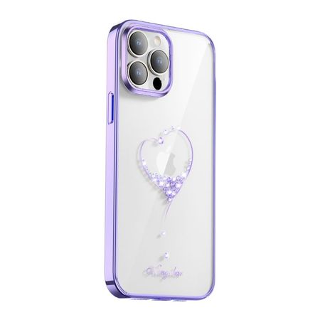 Kingxbar - iPhone 14 Pro Schutzhülle - Case mit Kristallen - Wish Series - lila