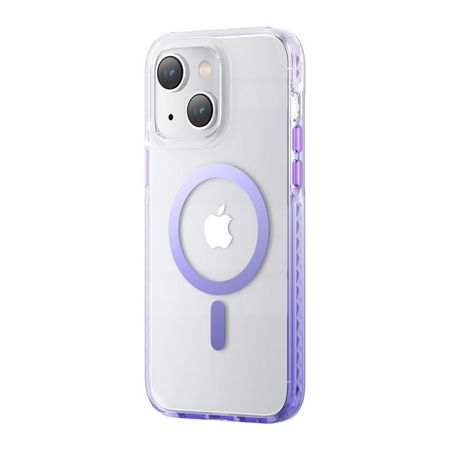 Kingxbar - iPhone 14 Plus MagSafe Schutzhülle - Crystal  Series - transparnet/lila