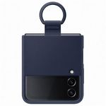 Samsung - Original Galaxy Z Flip4 Hülle - Silikon Backcover mit Ring  - navy