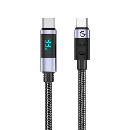 ORICO - USB Typ-C auf USB Typ-C Lade- und Datenkabel (0.5 m) - Digital Display - PD 100W - LDC2C Series - schwarz