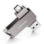 USAMS - USB 3.0 / USB Typ-C Speicher Stick (256GB) - High Speed Flash Drive - grau