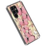 Samsung Galaxy S23 Ultra Handyhülle - Softcase Image TPU Series - pinke Schmetterlinge