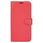 Samsung Galaxy S23 Ultra Handy Hülle - Litchi Leder Bookcover Series - rot