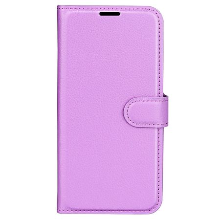 Samsung Galaxy S23+ Handy Hülle - Litchi Leder Bookcover Series - purpur