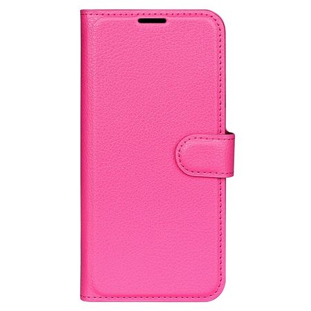 Samsung Galaxy S23+ Handy Hülle - Litchi Leder Bookcover Series - rosa