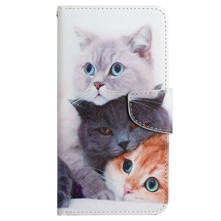 Samsung Galaxy S23+ Handy Hülle - Leder Bookcover Image Series - drei Katzen