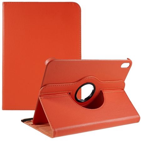 iPad 2022 (10. Gen) Hülle - 360° rotierbares Case aus Leder - orange