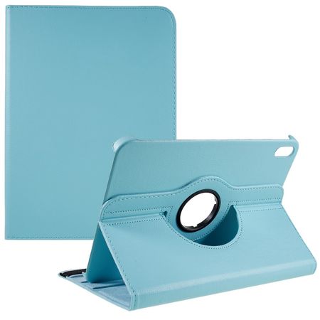 iPad 2022 (10. Gen) Hülle - 360° rotierbares Case aus Leder - hellblau