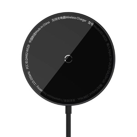 Baseus - Qi Wireless Charger (15W), kompatibel mit MagSafe - Simple Mini3 Magnetic - schwarz