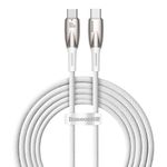 Baseus - USB Typ-C auf USB Typ-C Lade- und Datenkabel (2 m) - 100W - Glimmer Series - weiss