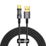 Baseus - Standard USB-A auf USB Typ-C Lade- und Datenkabel (2 m) - 100W - Explorer Auto Power-Off Series - schwarz