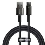 Baseus - Standard USB-A auf USB Typ-C Lade- und Datenkabel (1 m) - 100W - Tungsten Gold Series - schwarz