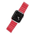 Dux Ducis - Apple Watch Ultra (49mm) Silikon Armband - Chain Series - rot