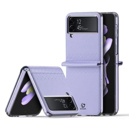 Dux Ducis - Samsung Galaxy Z Flip4 Hülle - Leder Case - Bril Series - purpur