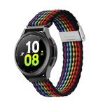 Dux Ducis - Smartwatch Nylon Ersatzarmband mit Quick Release (20mm) universell - Mixture II Series - dunkle Streifen