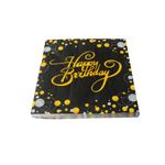 Happy Birthday Servietten 16er-Pack (33x33cm) - Partytisch Dekoration - Sparkling Series - schwarz/gold