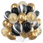 Luftballon Set (30 Stück) - Latex Ballons für festliche Anlässe - Decor Series - schwarz/gold
