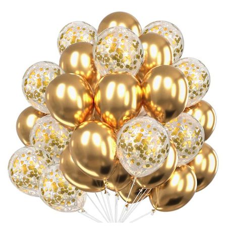 Luftballon Set (30 Stück) - Latex Ballons für festliche Anlässe - Decor Series - gold