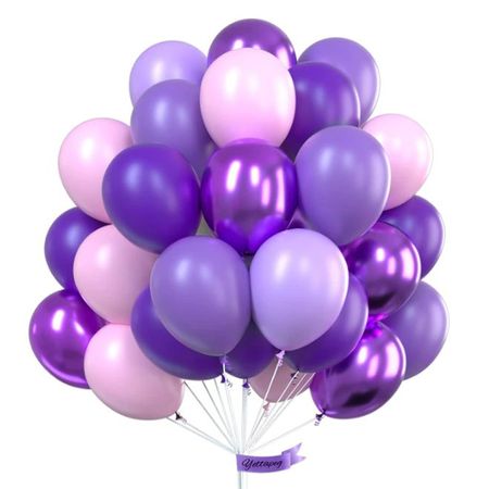 Luftballon Set (30 Stück) - Latex Ballons für festliche Anlässe - Decor Series - violett