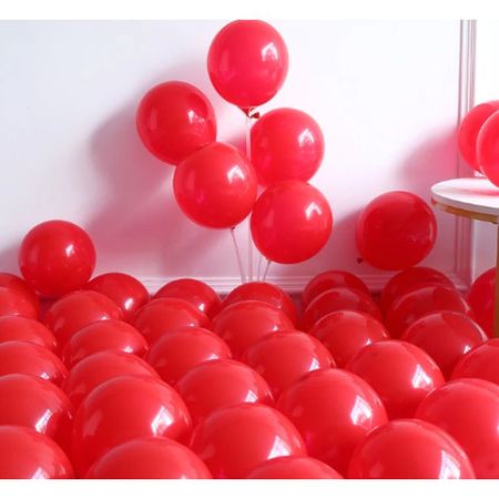 Luftballon Set (30 Stück) - Latex Ballons für festliche Anlässe - Basic Series - rot