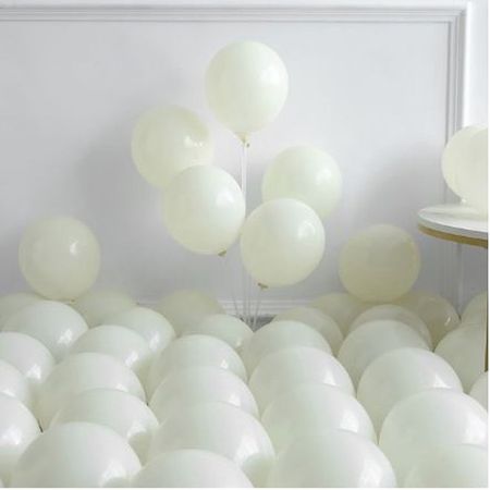 Luftballon Set (30 Stück) - Latex Ballons für festliche Anlässe - Basic Series - weiss