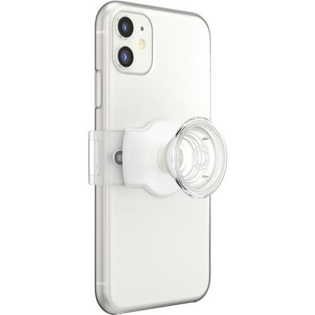 PopSockets - Finger Griff Halterung - PopGrip Premium Slide Stretch - 805497 - transparent/weiss