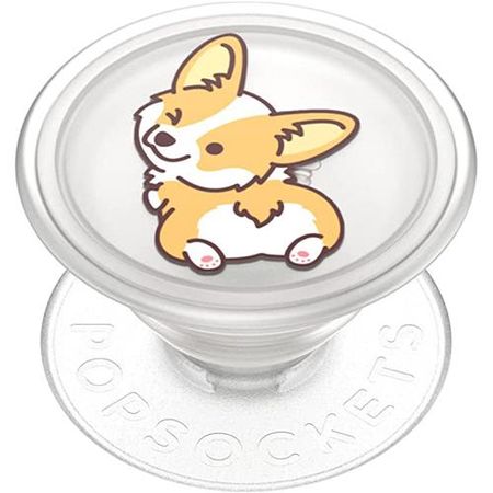 PopSockets - Finger Griff Halterung - PopGrip Premium - Biologisch abbaubar - 806487 - Plant Cheeky Corgi