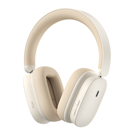 Baseus - Wireless Bluetooth Over-Ear Kopfhörer Headset - H1 Bowie - mit Active Noise Cancelling - weiss