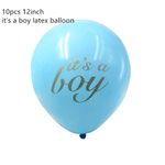 Luftballon Set Baby Shower (10 Stück) - It's a Boy Ballon - Gender Reveal Party - Adam Series - blau