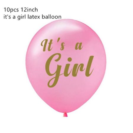 Luftballon Set Baby Shower (10 Stück) - It's a Girl Ballon - Gender Reveal Party - Adam Series - rosa