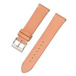 Smartwatch Echtleder Ersatzarmband mit Quick Release (20mm) universell - Elegant Series - apricot