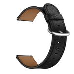 Smartwatch Echtleder Ersatzarmband mit Quick Release (22mm) universell  - JB Series - schwarz