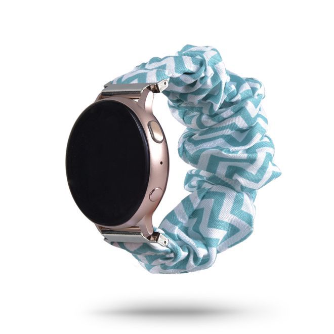 Smartwatch Stoff Ersatzarmband mit Quick Release (18mm) universell - Fabric Series - blau/weiss