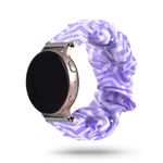 Smartwatch Stoff Ersatzarmband mit Quick Release (18mm) universell - Fabric Series - violett/weiss