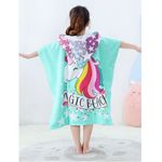 Bade-Poncho für Kinder (60x60 cm) - Badetuch aus Polyester - Shawel Series - Einhorn