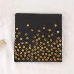 Einweg Servietten 20er-Pack (33x33cm) - Partytisch Dekoration - Dots Series - schwarz/gold