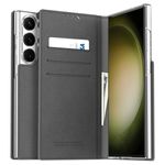 Araree - Samsung Galaxy S23 Ultra Hülle - Case aus Kunstleder - Mustang Diary Series - Made in Korea - grau