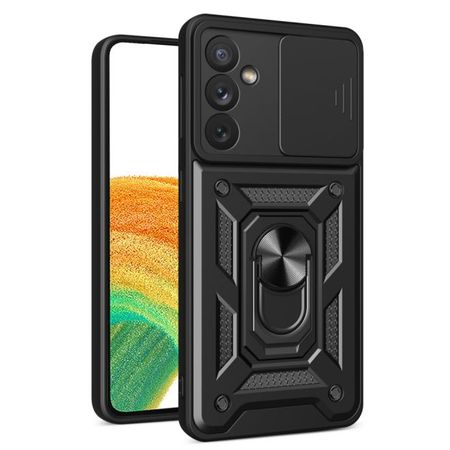 Samsung Galaxy A34 5G Hülle - Robustes Hardcase mit Kickstand - Kickstand Slide Cam Series - schwarz