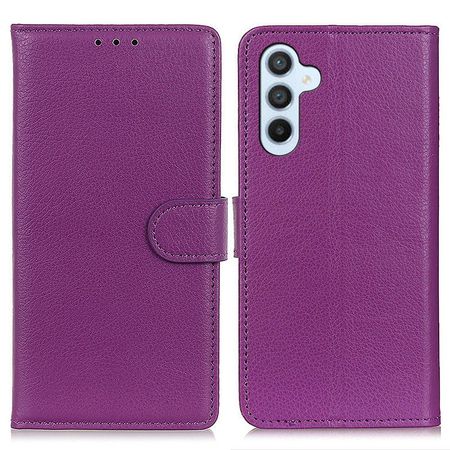 Samsung Galaxy A54 5G Handy Hülle - Litchi Leder Bookcover Series - purpur