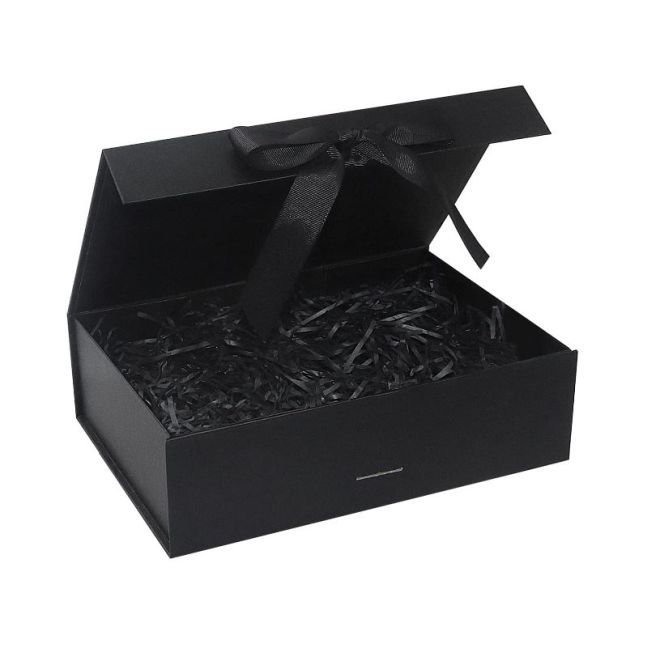 Magnetische Geschenkbox (29.5x19x8 cm) - faltbare Geschenkverpackung mit  Schleife - LV-Box Series - mint
