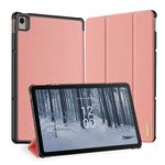 Dux Ducis - Nokia T21 Hülle - Leder Smart Flip Case - Domo Series - pink