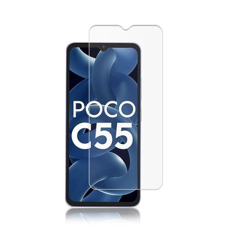 Xiaomi Poco C55 Panzerglas 2.5D Full Cover - Full Glue Displayschutz (0.33 mm) - transparent