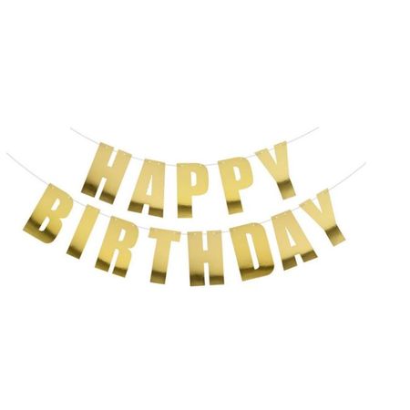 Geburtstags Girlande "Happy Birthday" - Geburtstags Partydekoration - Nelly Series - gold