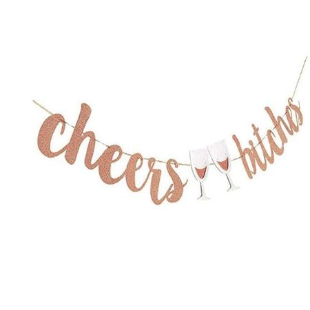Girlande "Cheers Bitches" - Accessoire für Junggesellinnenabschied - Polterabend - rosegold