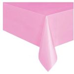 Tischdecke (274x137 cm) - Einweg Tischtuch für Partys - Matte-Optik - Partydekoration - Matt Series - rosa