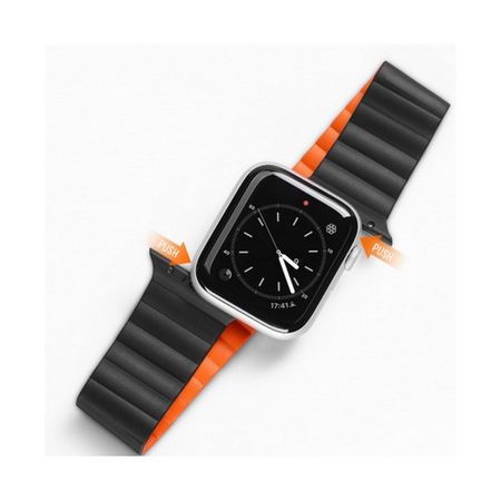 Dux Ducis - Apple Watch (41/40/38mm) Silikon Armband - Chain Series - schwarz
