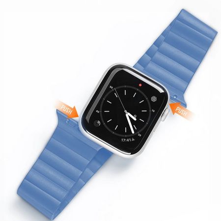 Dux Ducis - Apple Watch (41/40/38mm) Silikon Armband - Chain Series - blau