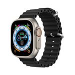 Dux Ducis - Apple Watch (42/41/40/38mm) Silikon Armband - OceanWave Series - schwarz