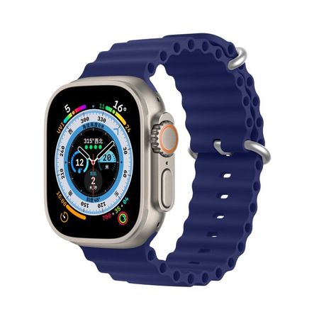 Dux Ducis - Apple Watch (41/40/38mm) Silikon Armband - OceanWave Series - blau