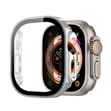 Dux Ducis - Apple Watch Ultra (49mm) Hardcase Bumper + Display Schutzfolie - Hamo Series - silber